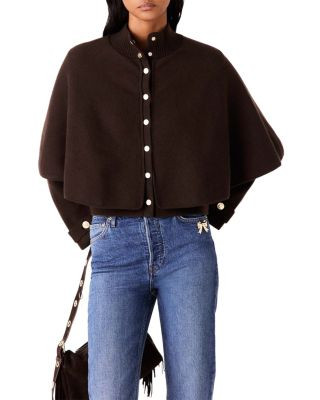 Maje High Neck Cape Layered Cardigan Sweater | Bloomingdale's (US)