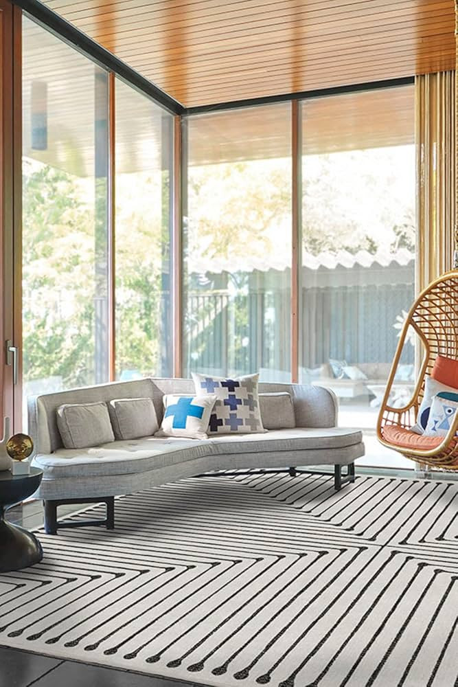 RUGGABLE x Jonathan Adler Washable Rug - Perfect Modern Area Rug for Living Room Bedroom Kitchen ... | Amazon (US)