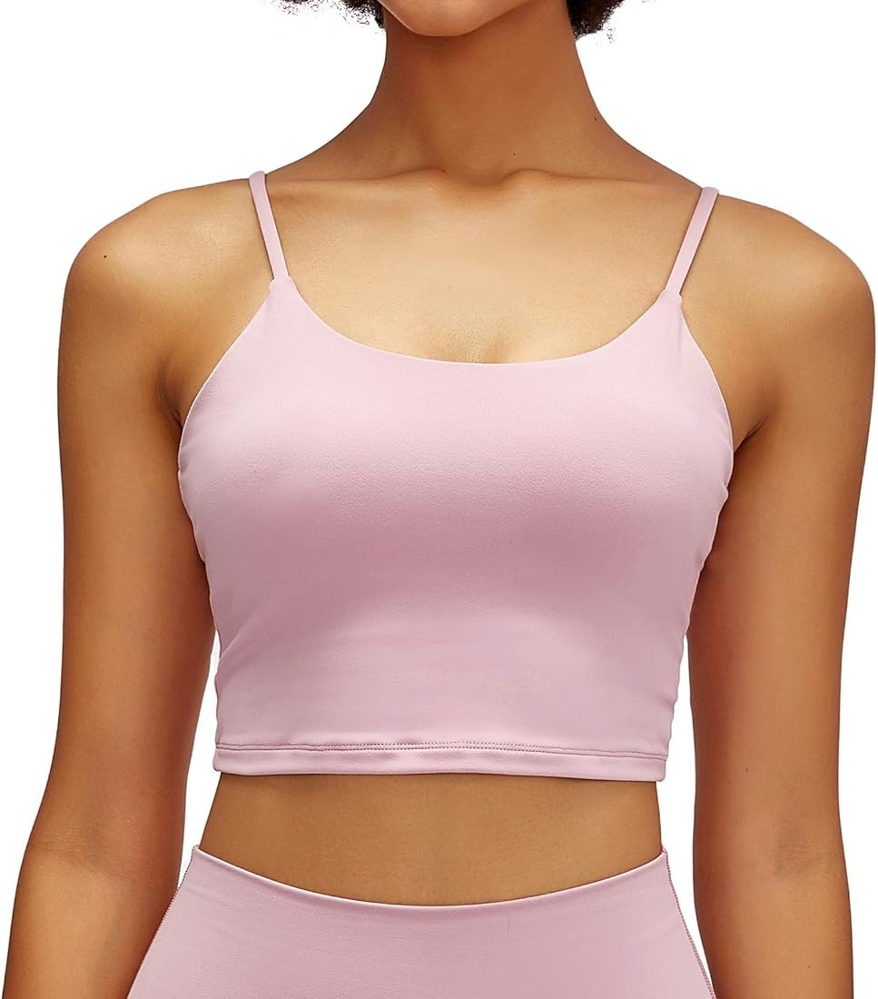 Lemedy Women Padded Sports Bra Fitness Workout Running Shirts Yoga Tank Top | Amazon (US)
