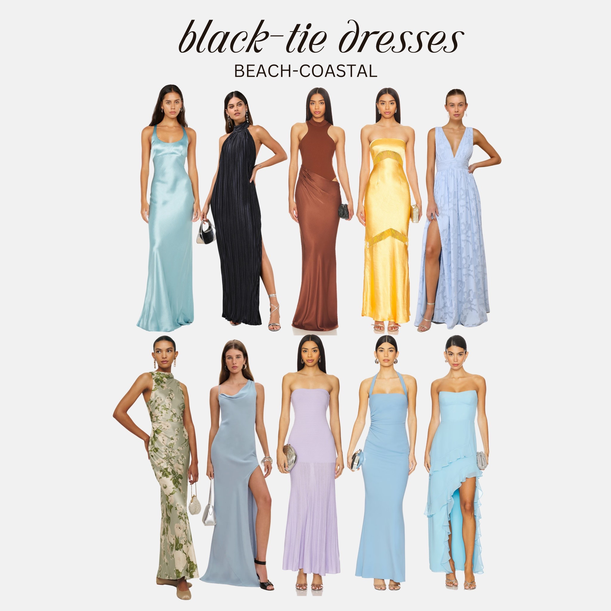 beach coastal black tie dresses | wedding guest dress inspo 

 [astr the label code VIVIANE15 | meshki code VIVIANEMESHKI | Amanda uprichard code VIVIANE20]

#LTKParties #LTKWedding #LTKStyleTip