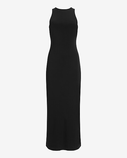 Body Contour High Neck Cut-Out Back Maxi Dress | Express