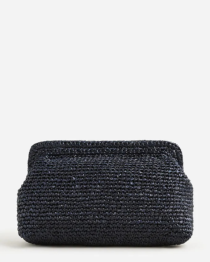 Portofino hand-knotted raffia clutch | J. Crew US