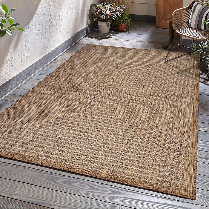 Adiva Rugs Outdoor Indoor Area Rug, Weather Resistant, Easy to Clean, Stain Resistant Floor Mat f... | Amazon (US)