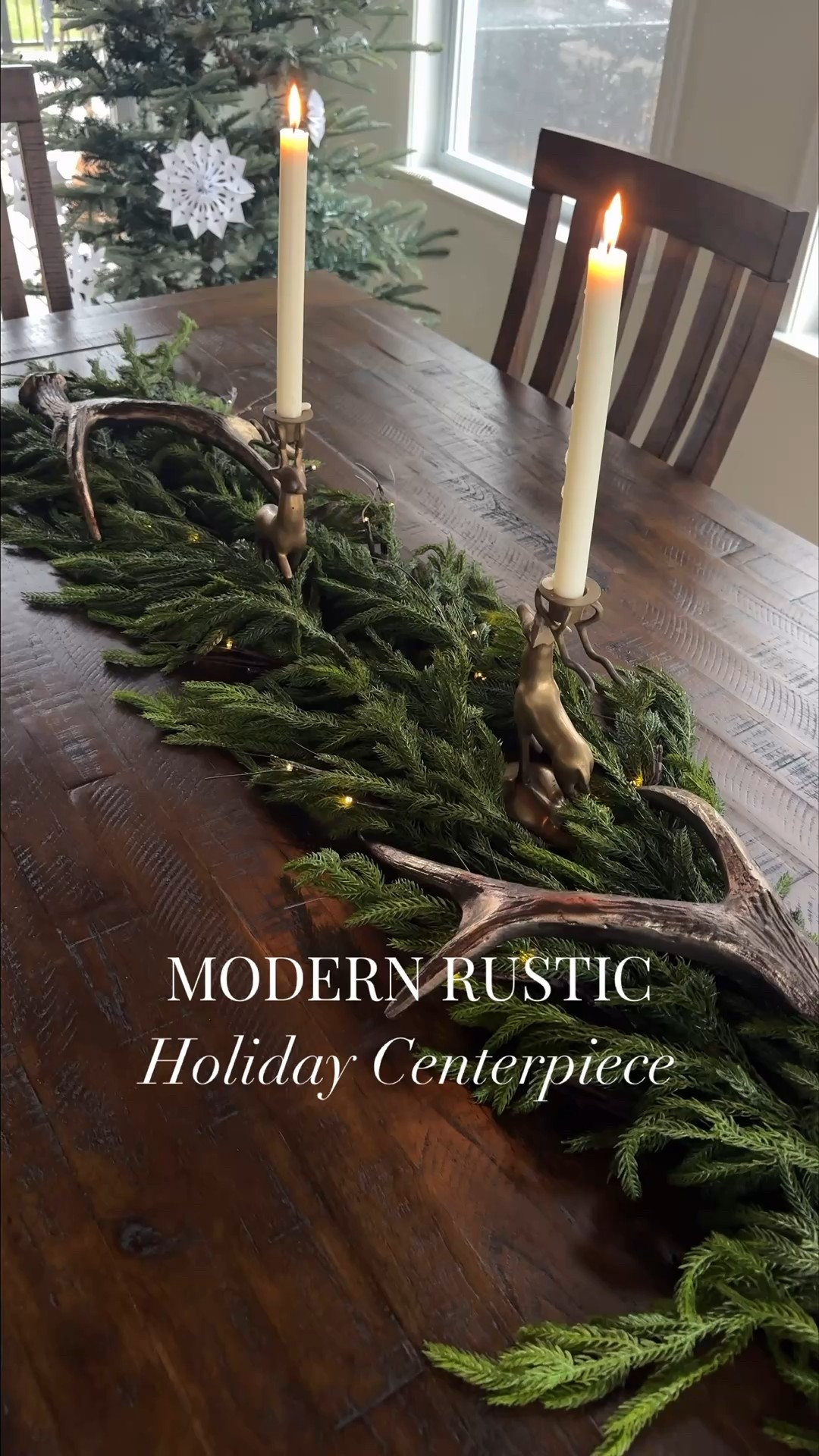 Rustic modern holiday centerpiece 

#LTKHome #LTKFindsUnder100 #LTKHoliday