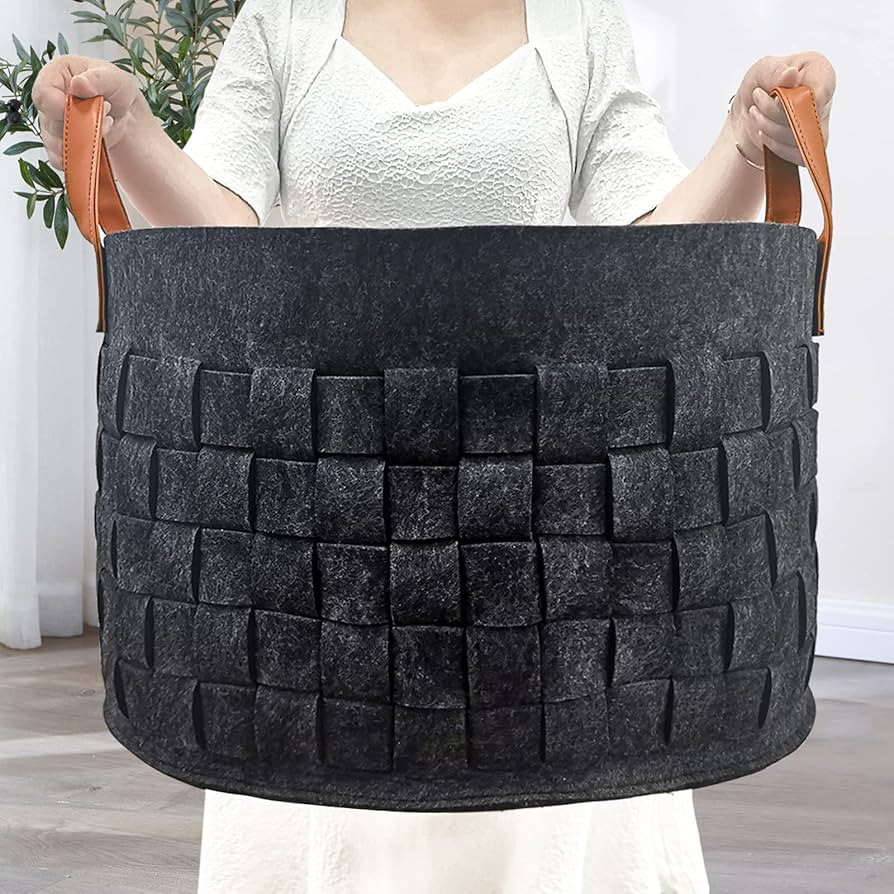 Blanket Basket, BOLDMONKEY 20"x 20"x13" XXXLarge Felt Laundry Baskets Nursery Storage Living Room... | Amazon (US)