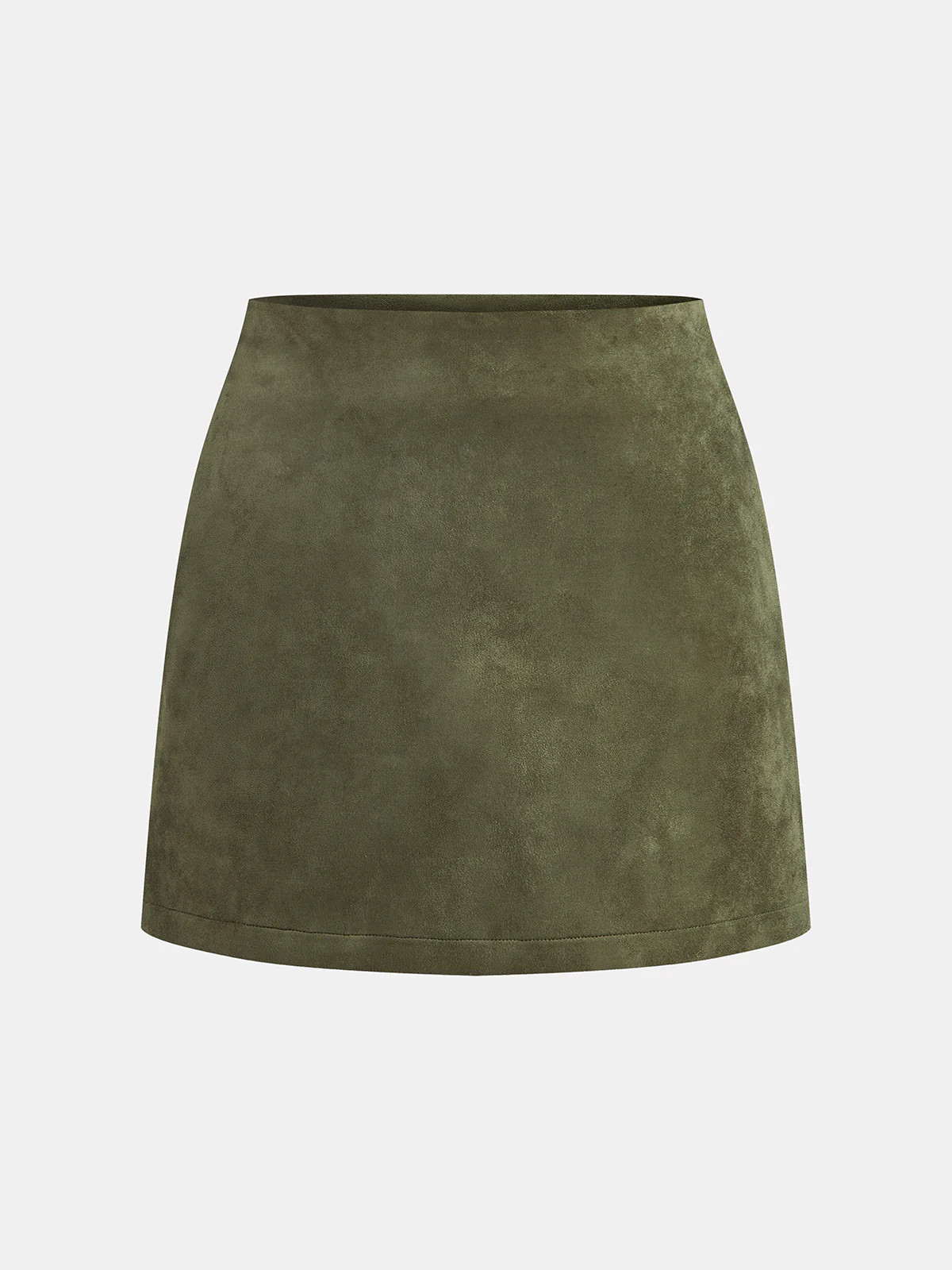 Suede Effect A-Line Mini Skirt | Commense
