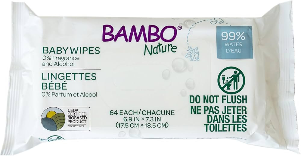 Bambo Nature USDA Certified Biobased Baby Wipes 768 Count | Amazon (US)