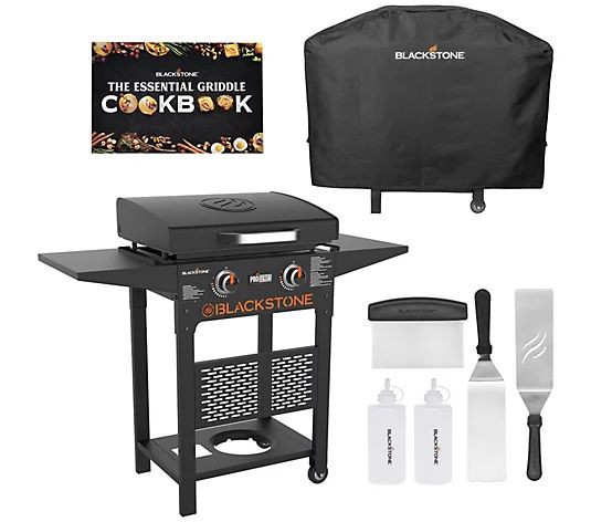Blackstone 22'' Outdoor 2-Burner Griddle Grill Cover & Toolset | QVC