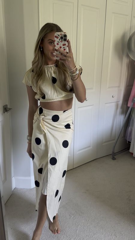 Women's Short Sleeve Cinched Crop Top - Future Collective™ with Jenny K. Lopez Cream/Black Polka Dots size XXS. Women's Side-Tie Sarong Midi Skirt - Future Collective™ with Jenny K. Lopez size 00. #outfit #ootd #outfitoftheday #outfitofthenight #outfitvideo #whatiwore #style #outfitinspo #outfitideas#springfashion #springstyle #summerstyle #summerfashion #tryonhaul #tryon #tryonwithme #trendyoutfits #trendyclothes #styleinspo #trending #currentfashiontrend #fashiontrends #2024trends #whitedress #whitedresses #target #targetstyle #targetfashion #targethaul #targetfinds #targetdoesitagain target, target style, target haul, target finds, target fashion. outfit, outfit of the day, outfit inspo, outfit ideas, styling, try on, fashion, affordable fashion, new arrivals, spring style, matching sets. 

#LTKparties #LTKVideo #LTKfindsunder50