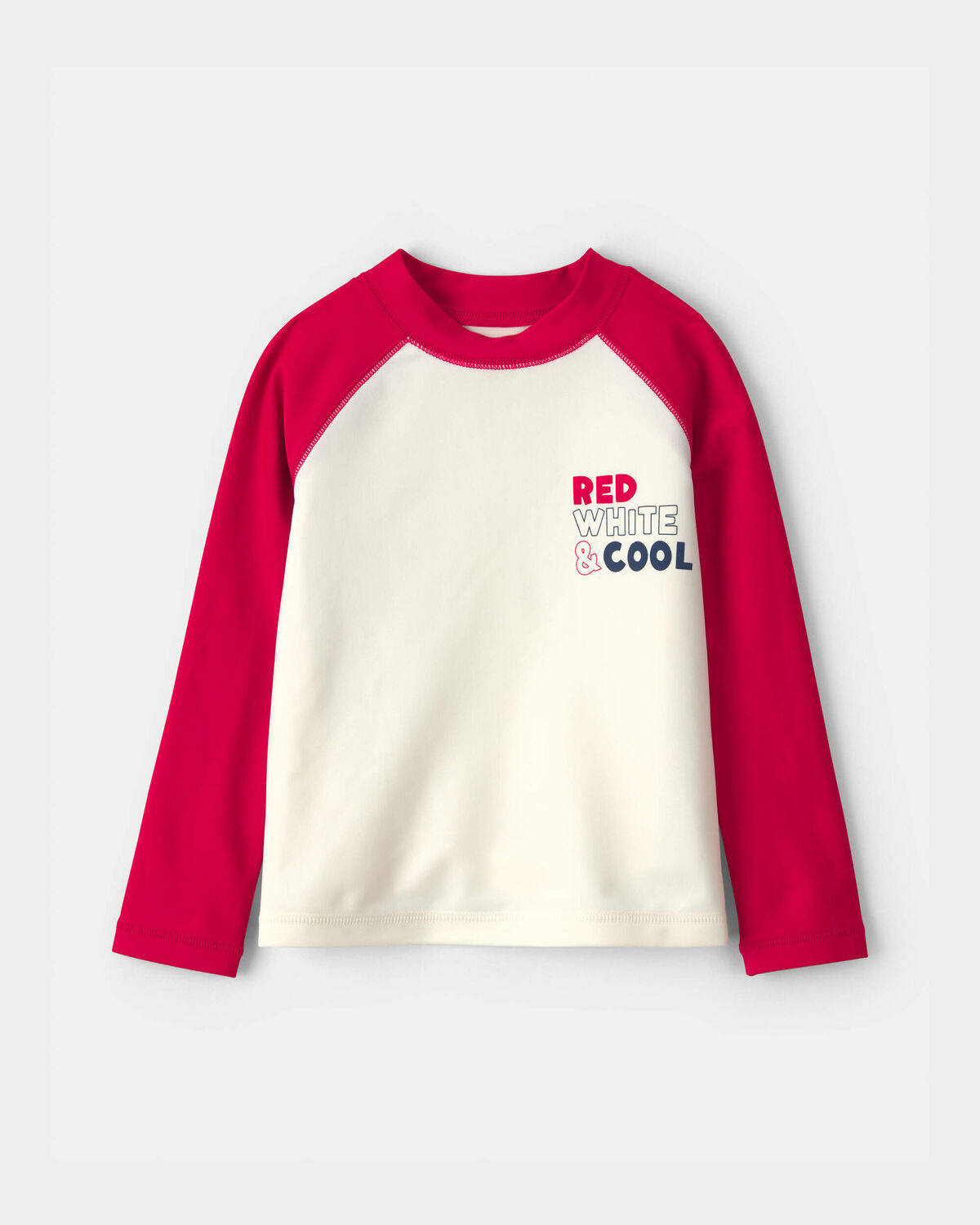 Toddler Boy 'Red White & Cool' Rashguard - Red/White | Carter's Inc