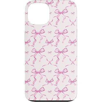 iPhone 13 Aesthetic Pink Ribbons and Bows in Watercolor Case | Amazon (US)