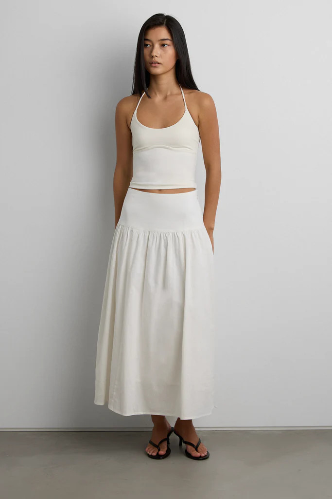 LINEN MIDI SKIRT | OAK + FORT