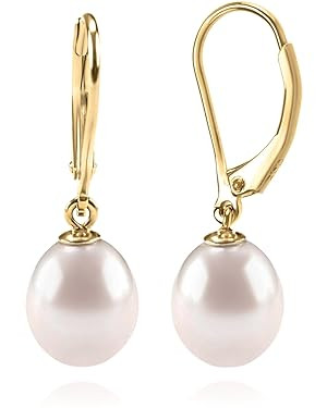 PAVOI Handpicked AAA+ Quality Freshwater Cultured Pearl Earrings Leverback Dangle Stud Pearl Earr... | Amazon (US)