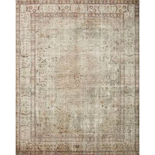 Margot Antique/Moss 5 ft. x 7 ft. 6 in. Bohemian Vintage Printed Plush Area Rug | The Home Depot