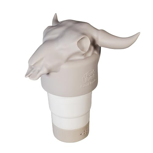 Cow Skull Floating Pool Chlorine Dispenser - Large Capacity Floater for 3'' Tabs, Adjustable Flow, Unique Added Buoyancy, Weather Durable PP & ABS | Amazon (US)