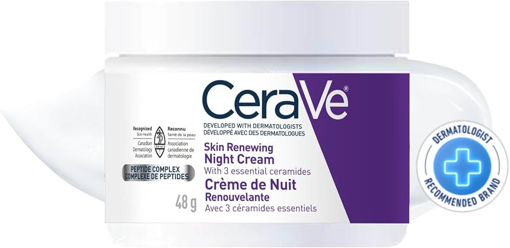 CeraVe Night Cream for Face, Skin Renewing Moisturizer for Men & Women With Hyaluronic Acid, Niac... | Amazon (CA)
