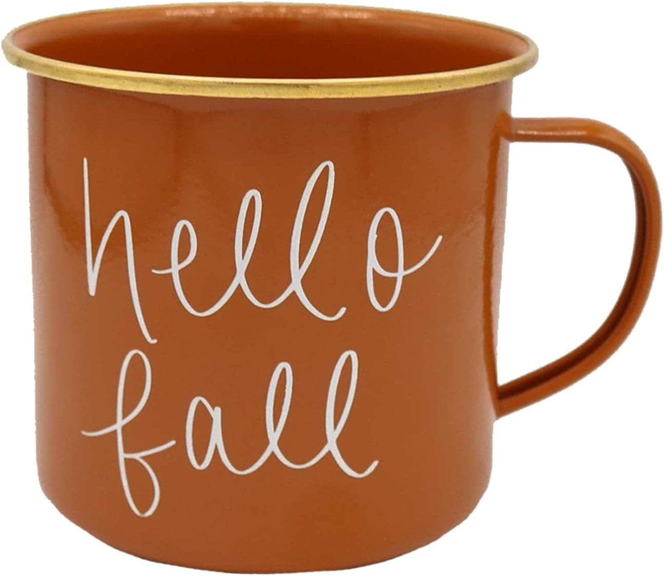 Sweet Water Decor Hello Fall Coffee Mugs | 18oz Galvanized Steel Campfire Style Coffee Cup | Burn... | Amazon (US)