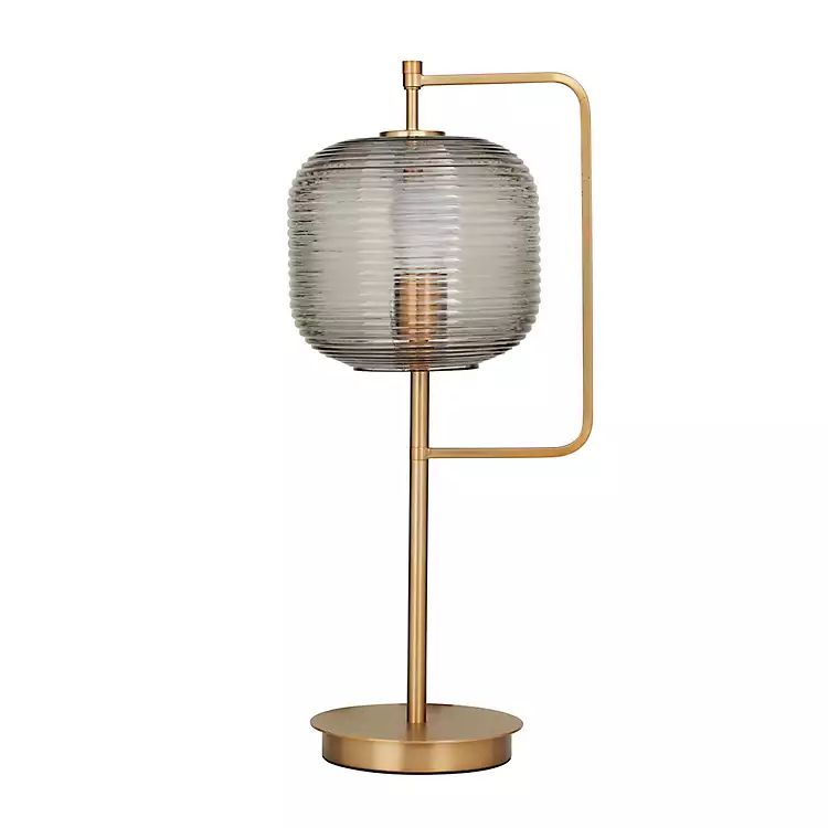 New! Gold Smoked Glass Shade Table Lamp | Kirkland's Home