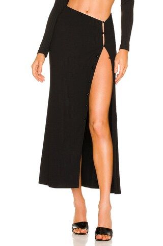 h:ours Diara Maxi Skirt in Black from Revolve.com | Revolve Clothing (Global)