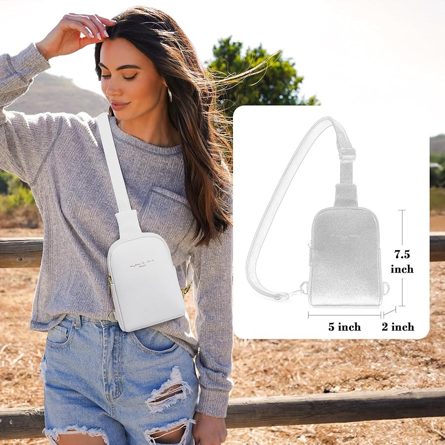 Women's Small Sling Bag, Lightweight Everyday Vegan Leather Crossbody Purse for Daily Essentials ... | Amazon (US)