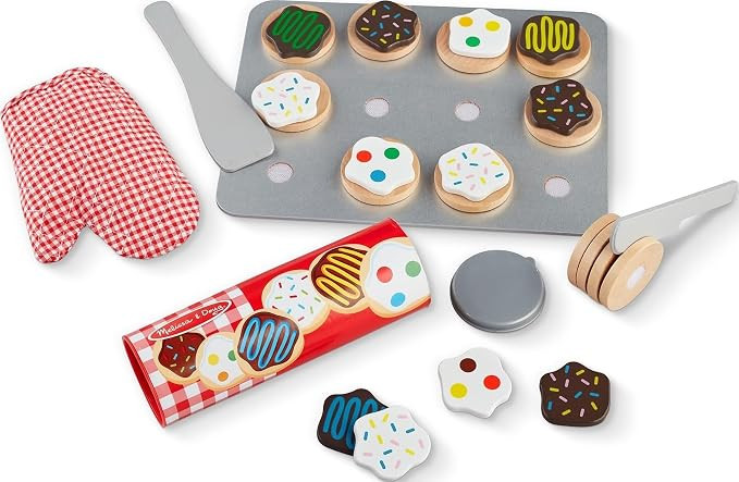 Melissa & Doug Slice & Bake Cookie Set with Wooden Play Food, Colorful Toppings & Play Kitchen Ac... | Amazon (US)
