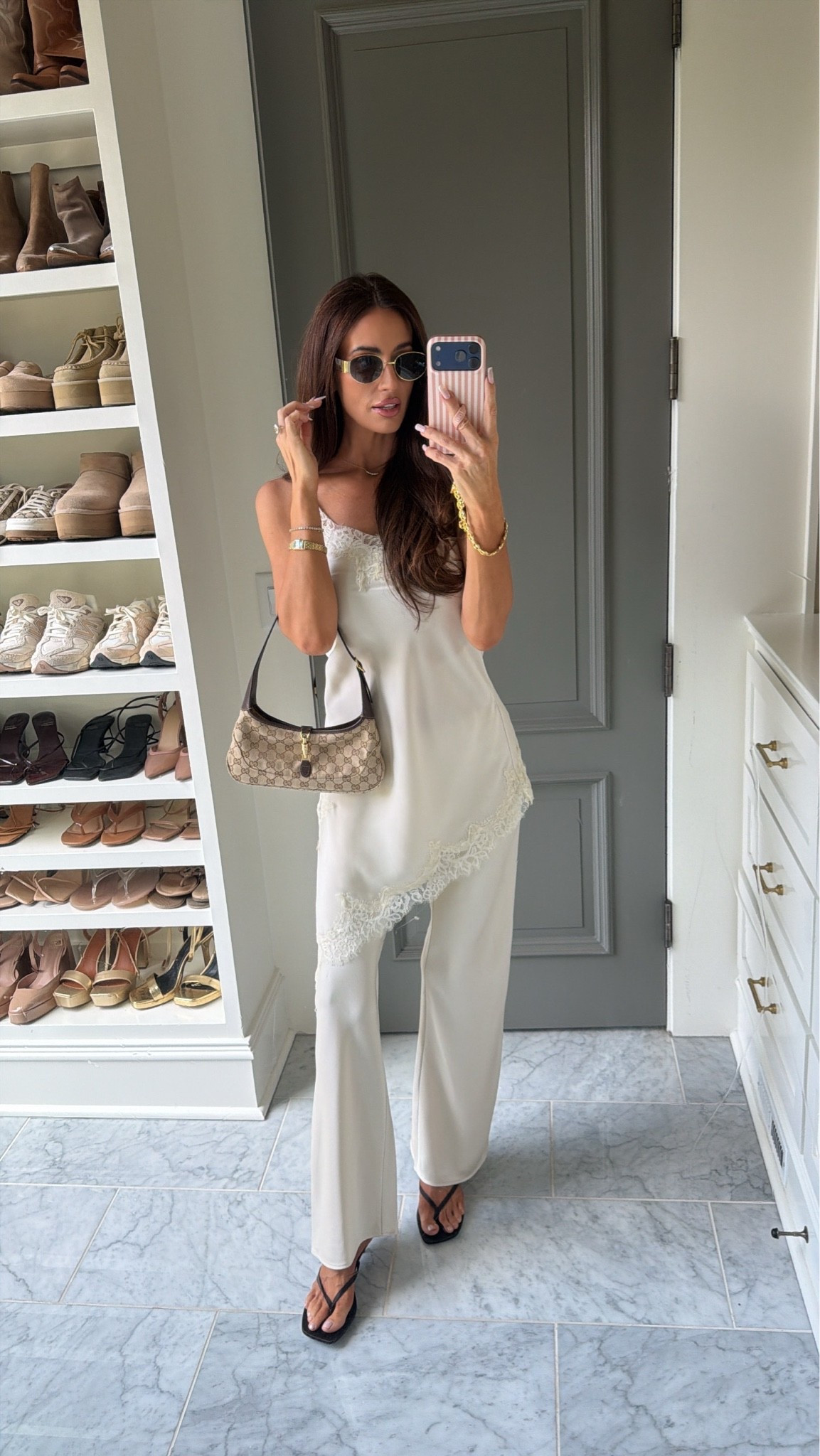 All white outfit, satin pants, lace, trim, top, asymmetrical top, summer outfit

#LTKSaleAlert #LTKootd #LTKWorkwear