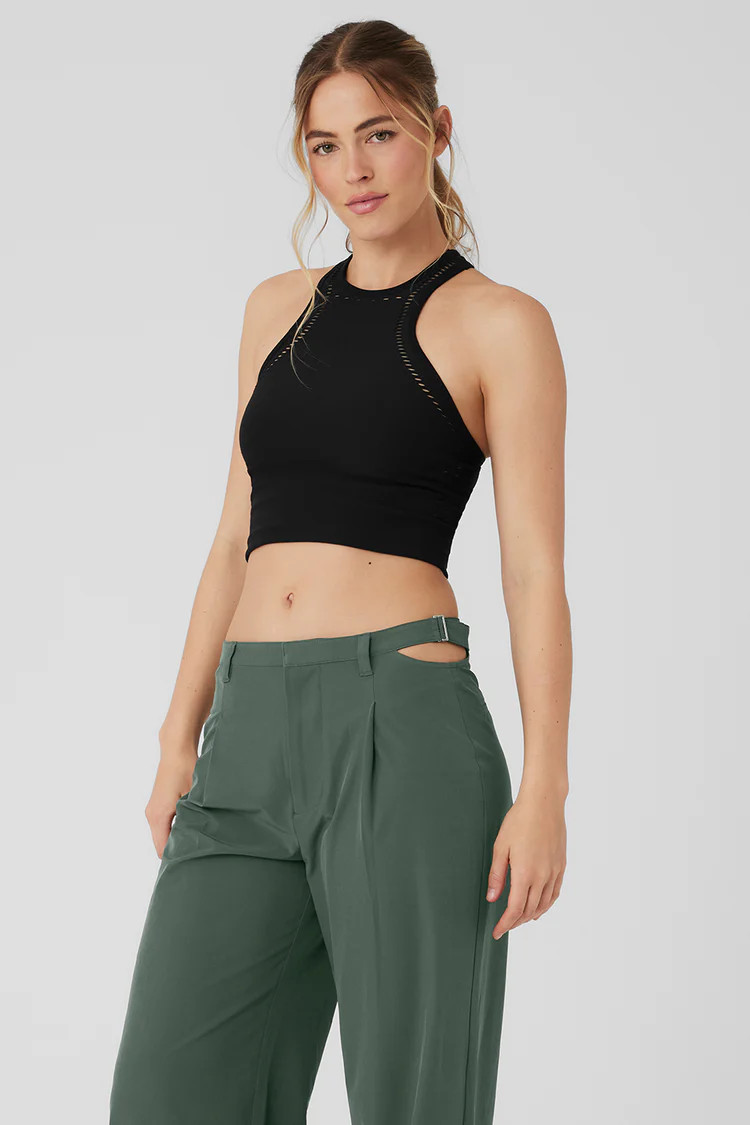 Seamless Open Air Racerback Tank - Black | Alo Yoga