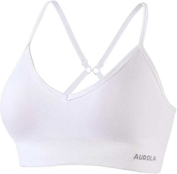 AUROLA Serpent Seamless Sports Bras for Women,Backless Padded Strappy Workout Gym Yoga Crop Tops | Amazon (US)