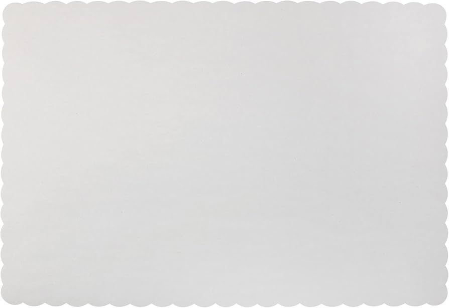 Paper Placemats - Disposable - Scalloped Edge (White, 100) | Amazon (US)