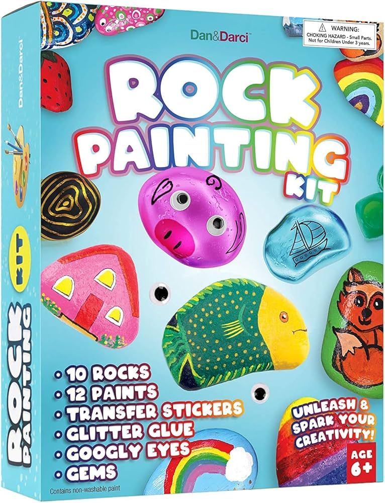 Rock Painting Kit for Kids - Arts and Crafts for Girls & Boys Ages 6-12 - Easter Craft Kits Art S... | Amazon (US)