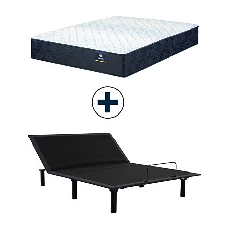 Serta Classic Andria 12.5" Firm Tight Top - Mattress + Adustable Base, One Size, White | JCPenney