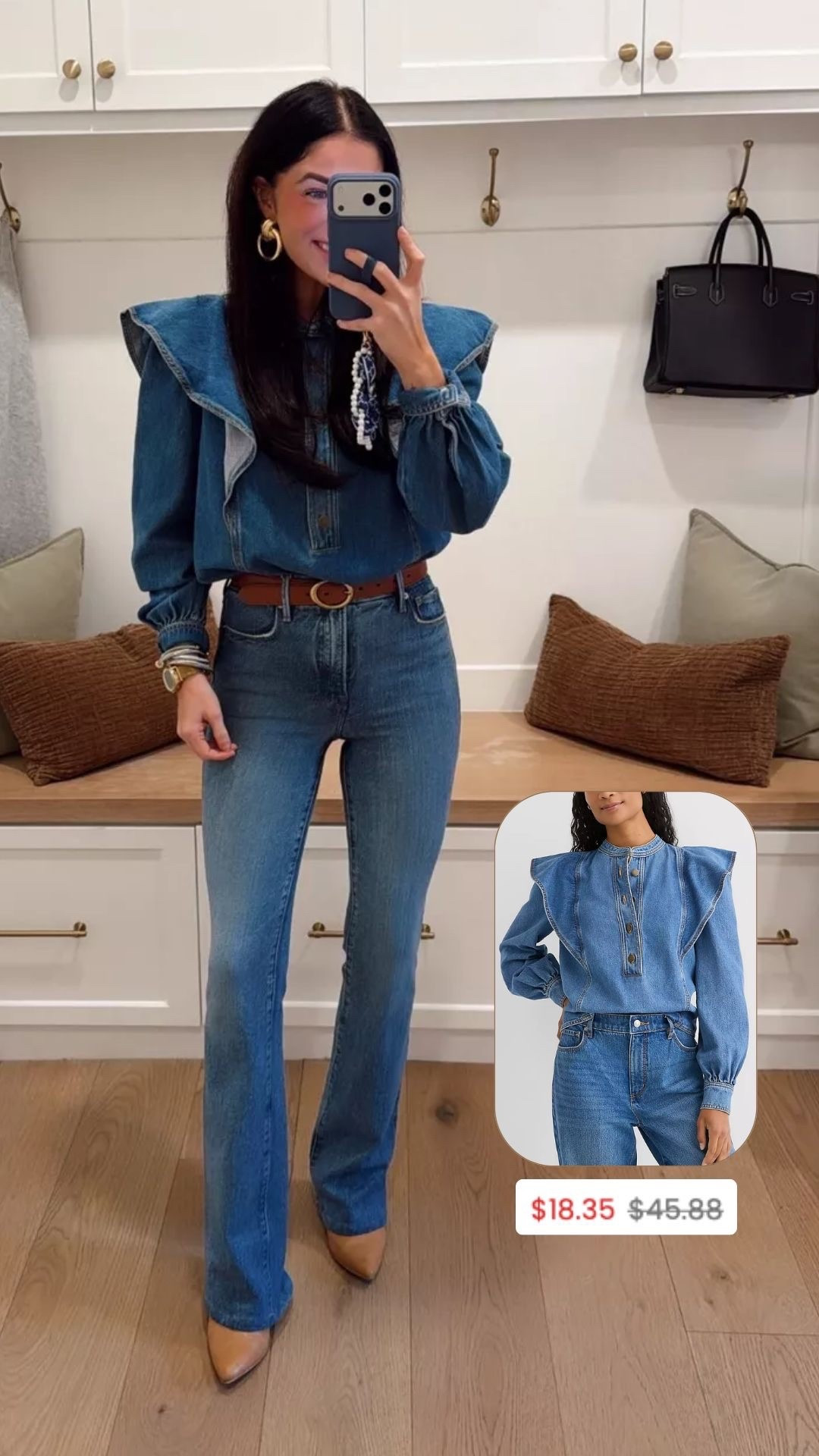 Ruffle Denim Top from LOFT is on sale for $18 right now! I am wearing a small!

Sale alert, spring fashion, casual outfit, OOTD, finds under 50, Katy roach

#LTKootd #LTKSaleAlert #LTKSeasonal