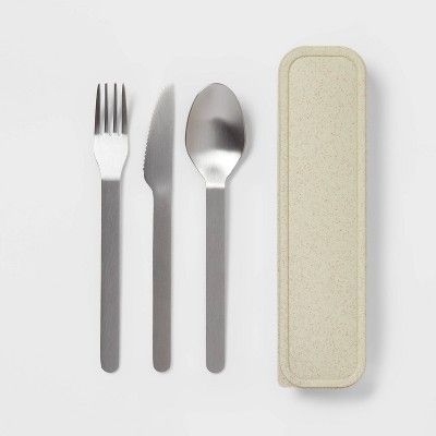 Stainless Steel Flatware Set with Case - Threshold&#8482; | Target