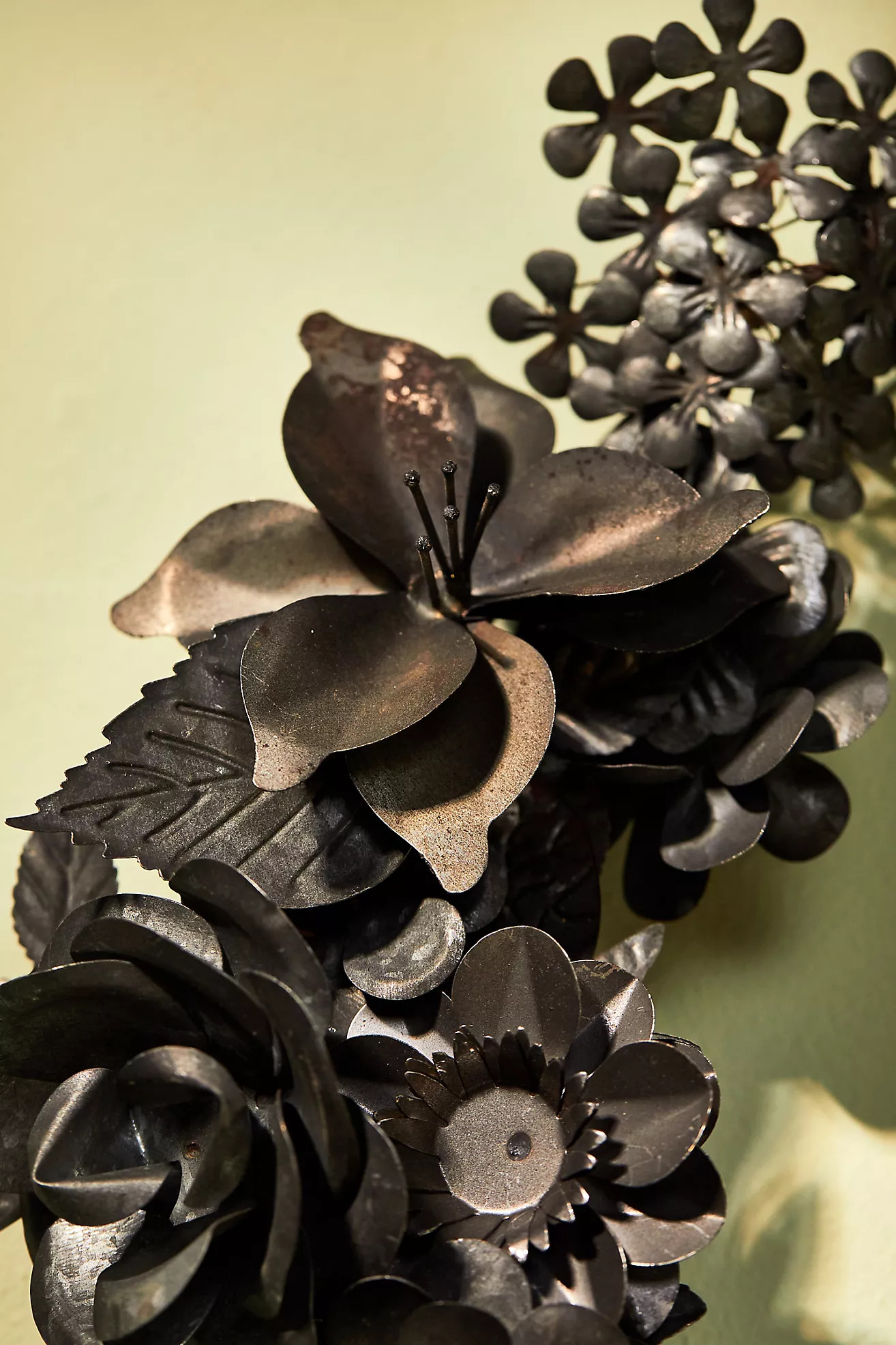 Night Flowers Iron Wreath, Full | Anthropologie (US)