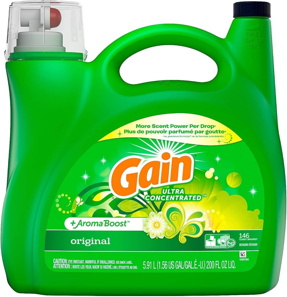 Gain High Efficiency Original Liquid Laundry Detergent, 146 Loads , Green | Amazon (US)