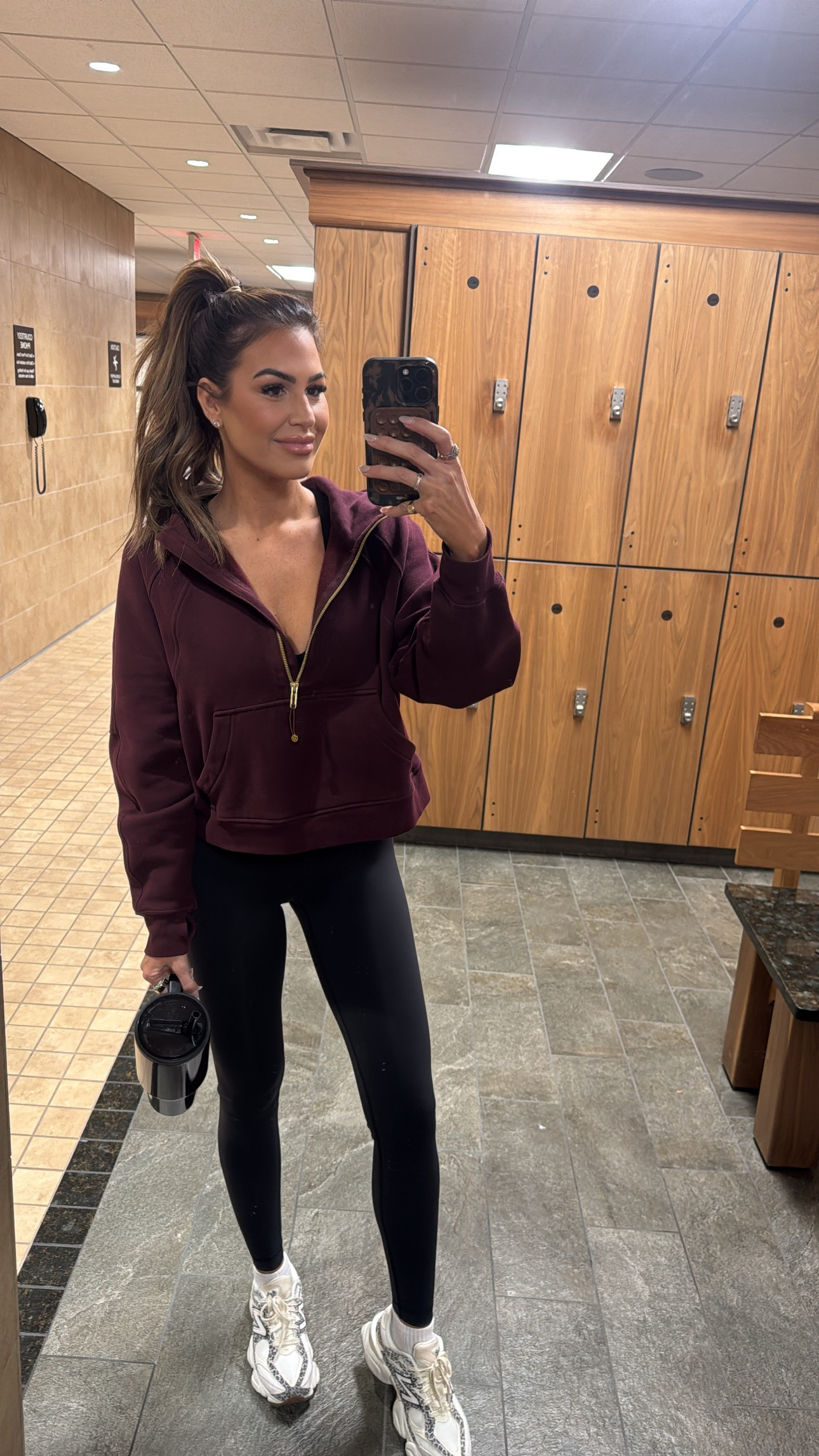 today's workout ootd 🫶🏼 wearing a size 4 in the leggings in the black color! and a medium in the top! 

 #LTKootd #LTKActive