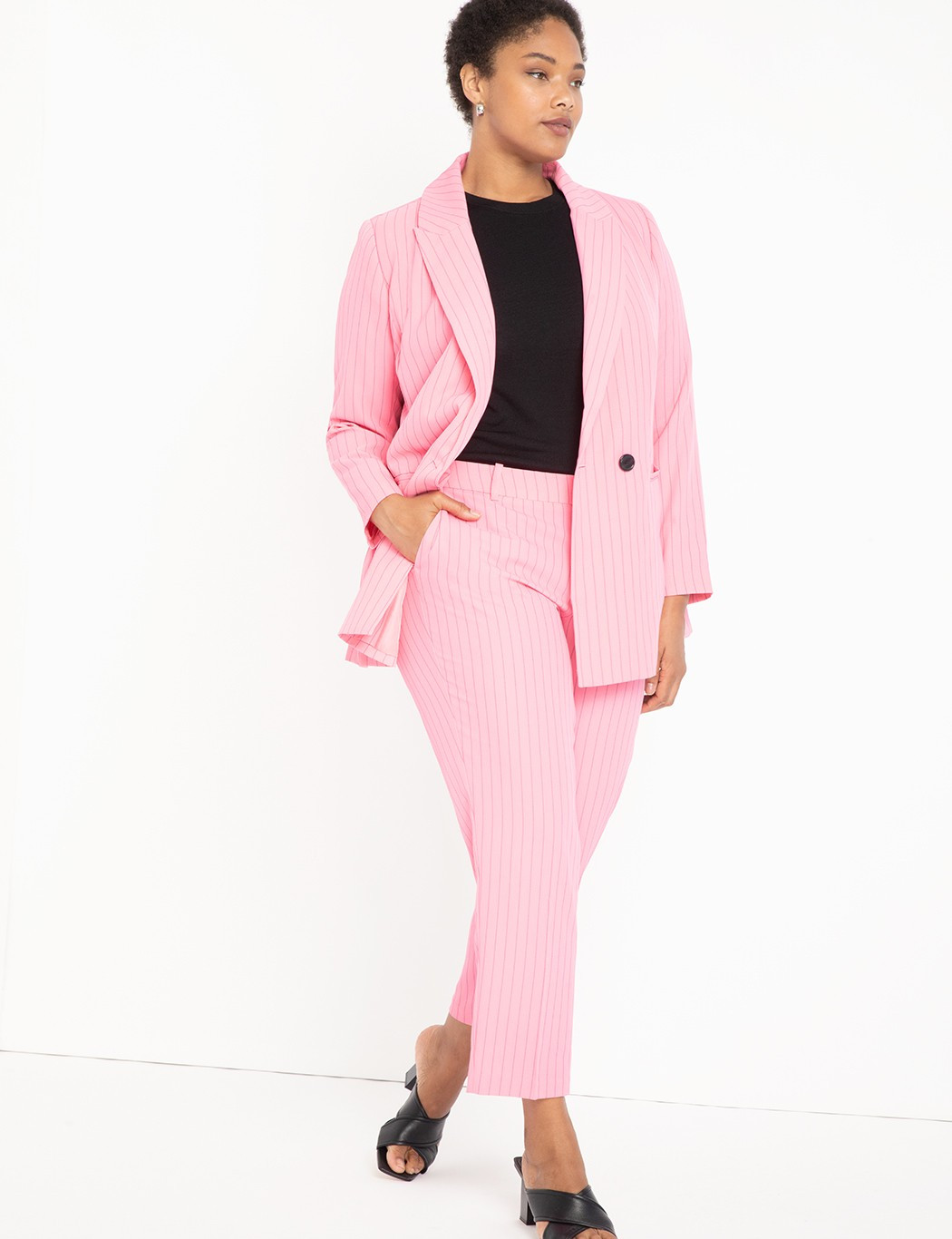 Slim Pinstripe Pant | Eloquii