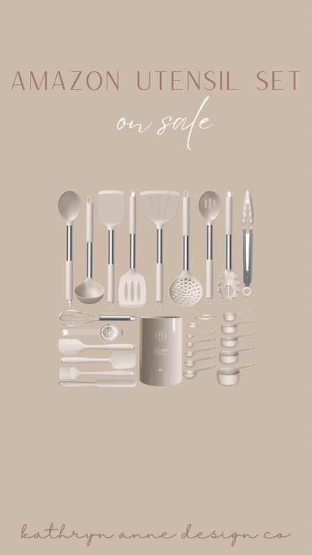 Amazon kitchen utensil set on sale, aesthetic home, neutral 

#LTKfindsunder50 #LTKhome #LTKsalealert