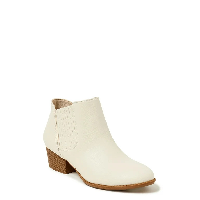 Melrose Ave Women’s Faux Leather Low Profile Chelsea Booties | Walmart (US)