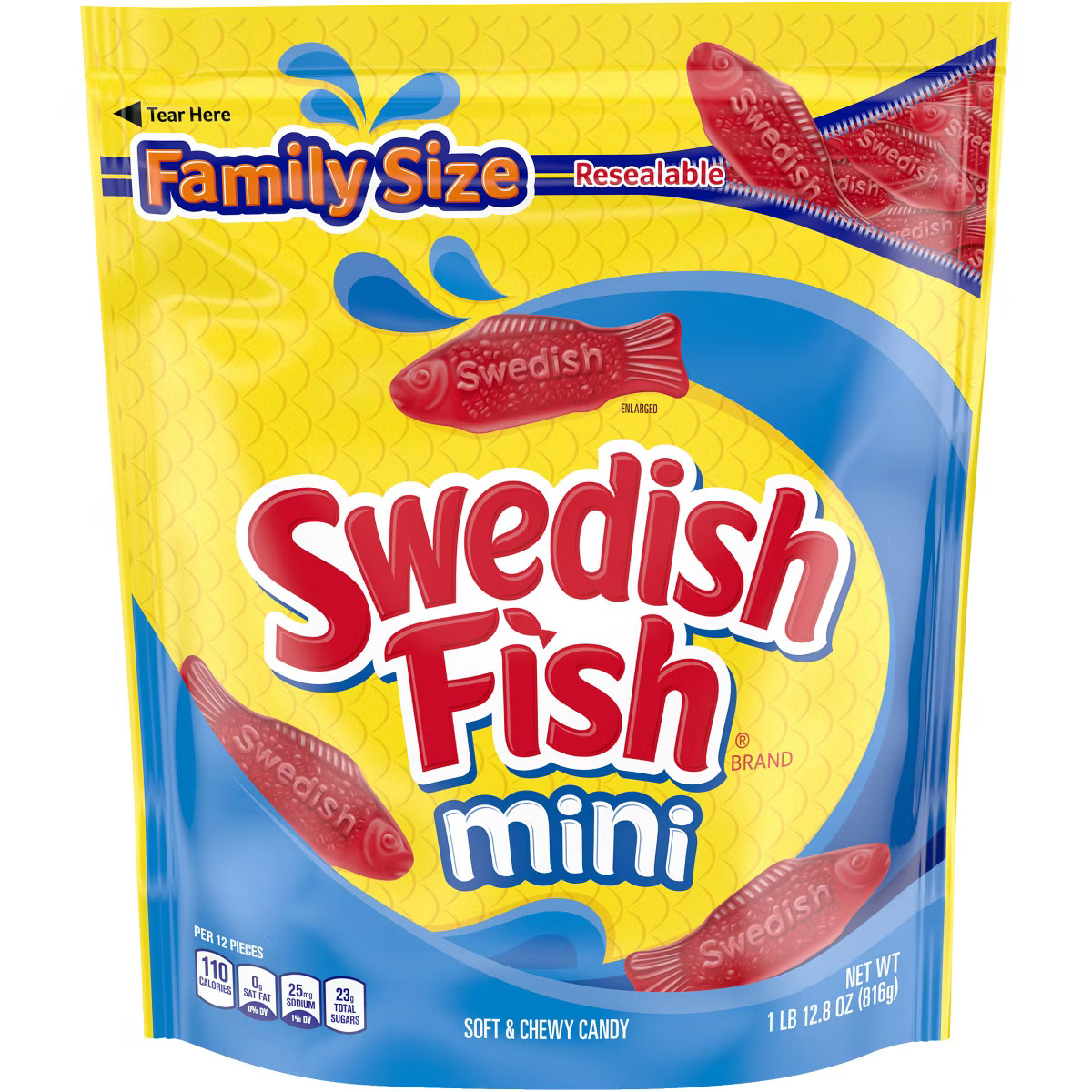 Swedish Fish Mini Soft & Chewy Candy Family Size Bag - 28.8oz | Target