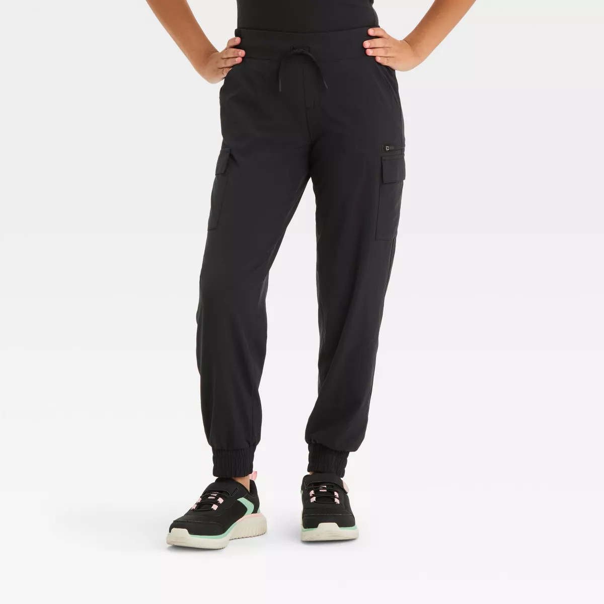 Girls' Woven Cargo Jogger Pants - All In Motion™ | Target