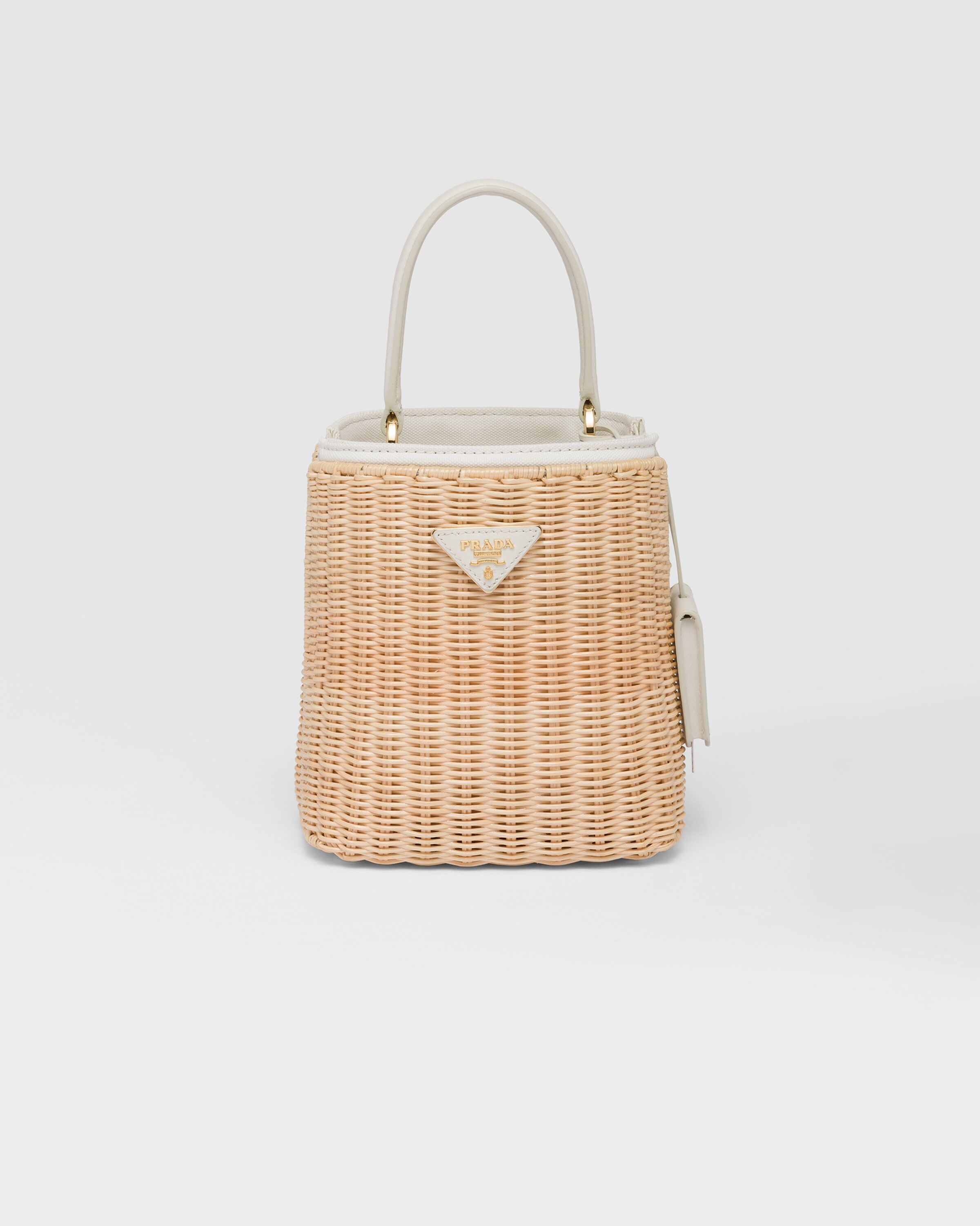 Prada Panier wicker and canvas bag | Prada Spa US