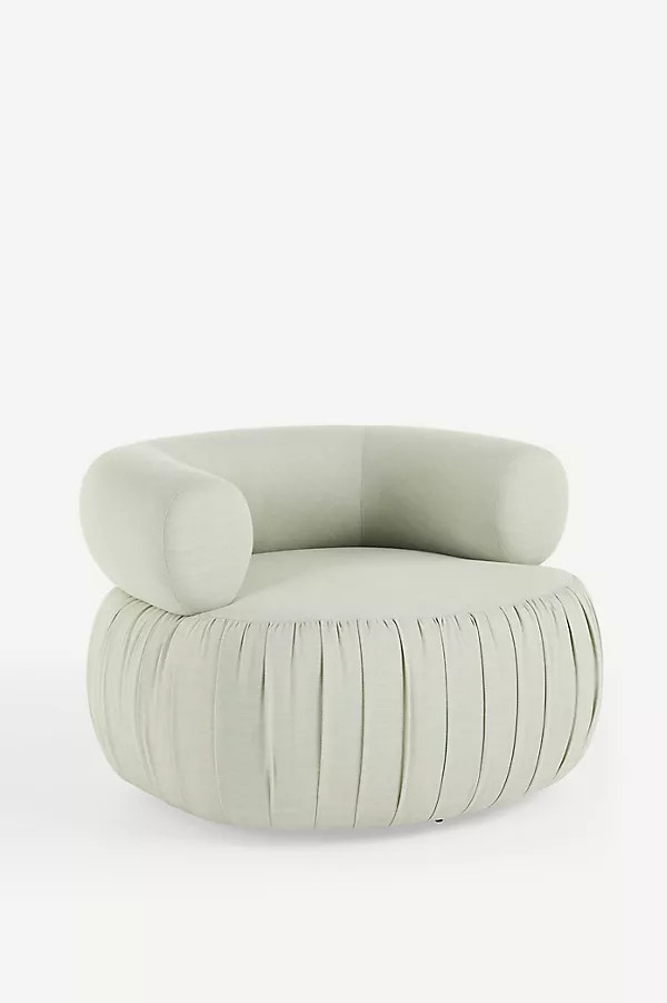 Martinique Performance Linen Swivel Chair | Anthropologie (US)