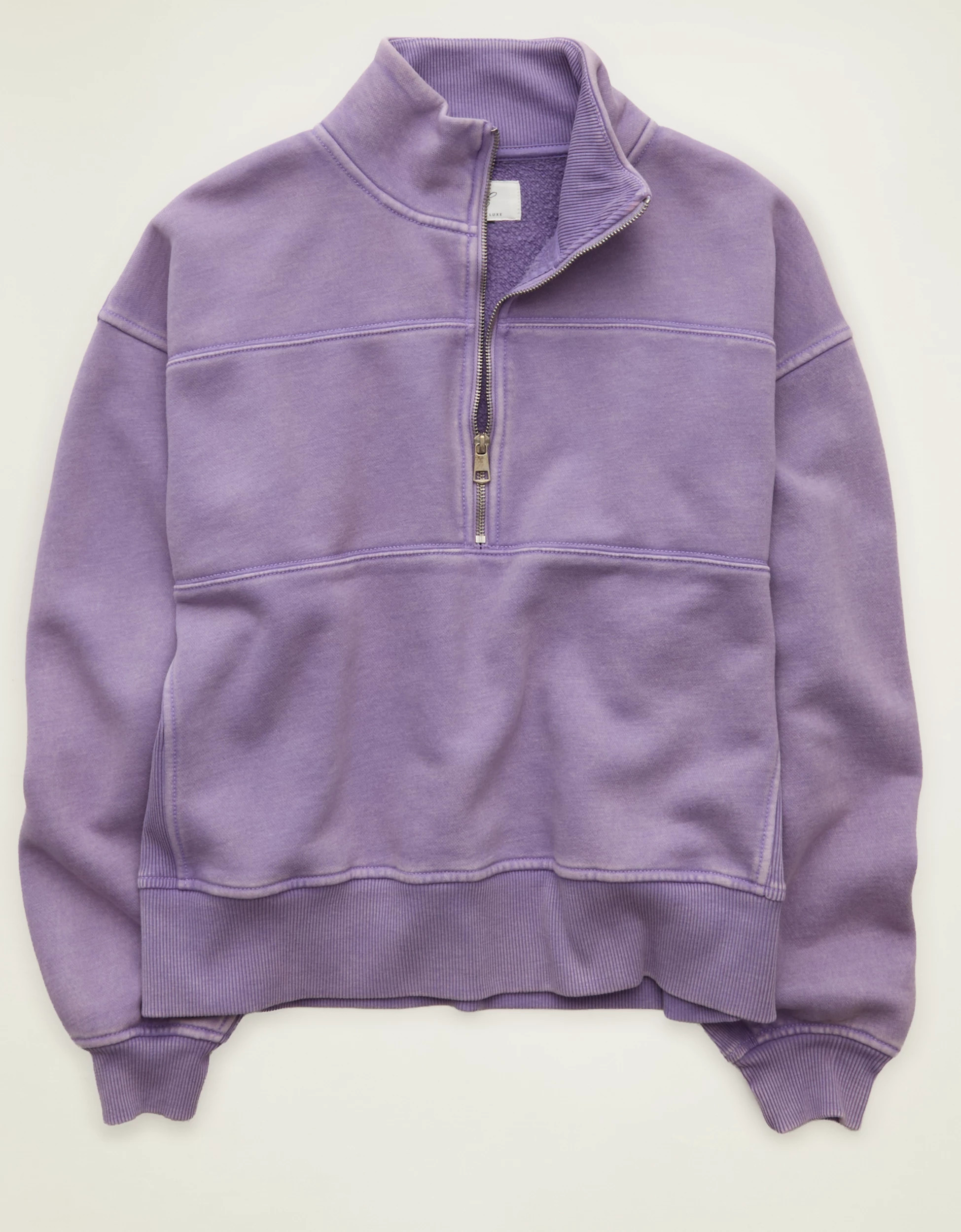 AE Everyday Luxe Quarter-Zip Sweatshirt | American Eagle Outfitters (US & CA)