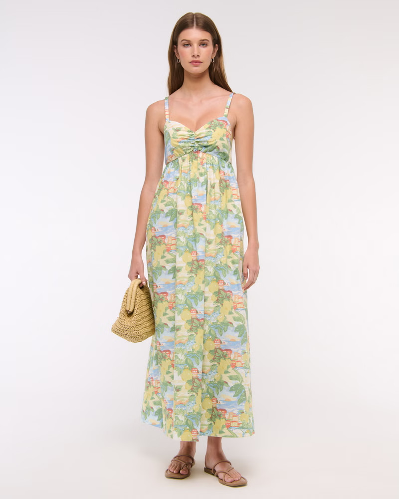 Sweetheart Babydoll Maxi Dress | Abercrombie & Fitch (US)