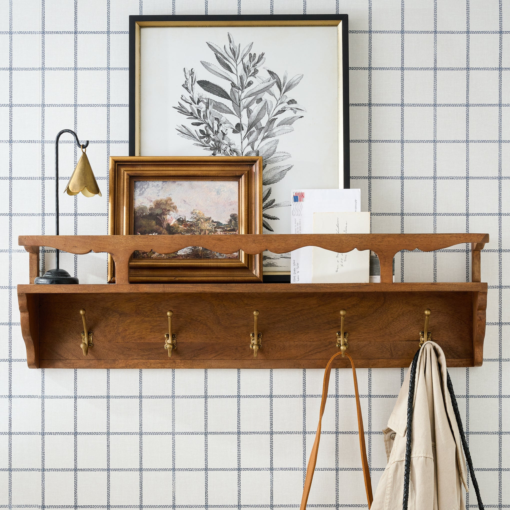 Daphne Wood and Brass Display Shelf | Magnolia