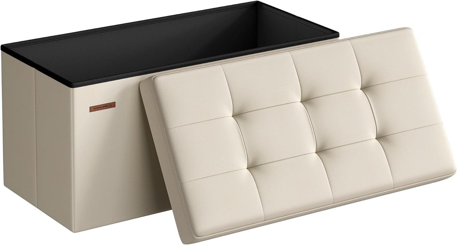 SONGMICS MAZIE Collection - 30 Inches Folding Storage Ottoman Bench, Ottoman Foot Rest, End of Be... | Amazon (US)