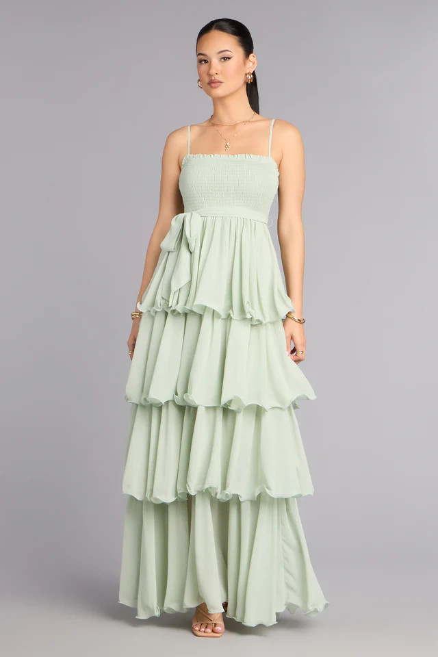 Love in Layers Ruffle Chiffon Maxi Dress | Windsor Stores