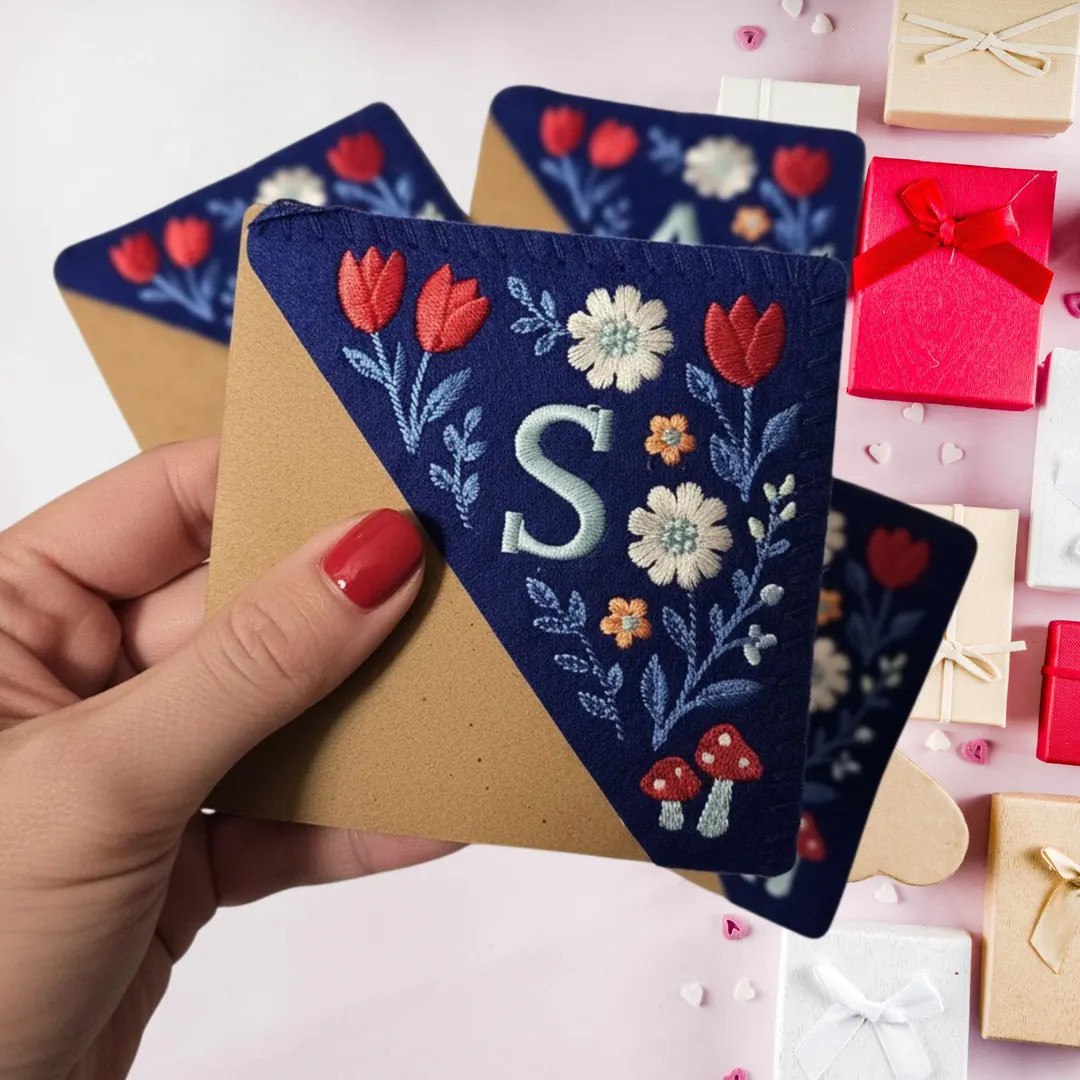 Personalized Embroidered Bookmark With Initial, Custom Monogram Corner Bookmark Gift for Book Lov... | Etsy (US)