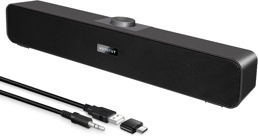 VOTNTUT Computer Speakers,Wired USB Desktop Speaker,Stereo USB Powered Mini Sound Bar Speaker for... | Amazon (US)